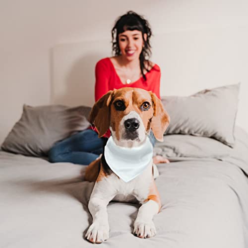 Pet Bandanas with Adjustable Buckle - 2 Pack Sublimation Blank Dog Bandanas for Small Medium Dogs, M Variation