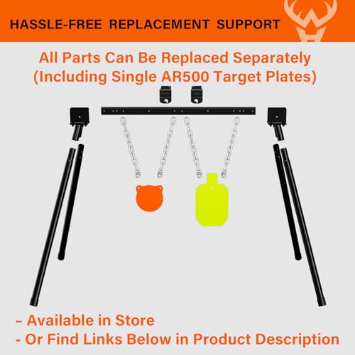 Highwild 1/2" Thick AR500 Steel Shooting Targets System with Stand & Extension Brackets - Variation of B- 1/2" Thick AR500 Target System-2