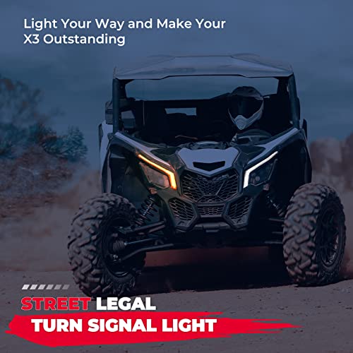 KEMIMOTO RGB Fang Lights for Can Am X3 2017-2026 | Waterproof LED Accent Lights