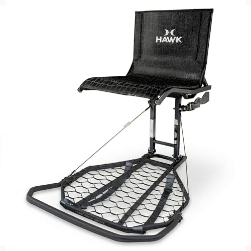 Hawk Kickback LVL Hang-On Deer Hunting Tree Stand with XL Mesh Seat & Platform