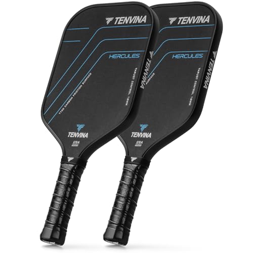 NHYHN Pickleball Paddles Set of 2 - Carbon Fiber, USAPA Approved, 16MM Thick, High Spin & Power