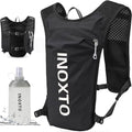 INOXTO Hydration Running Vest with Soft Flask - Black & White, Lightweight