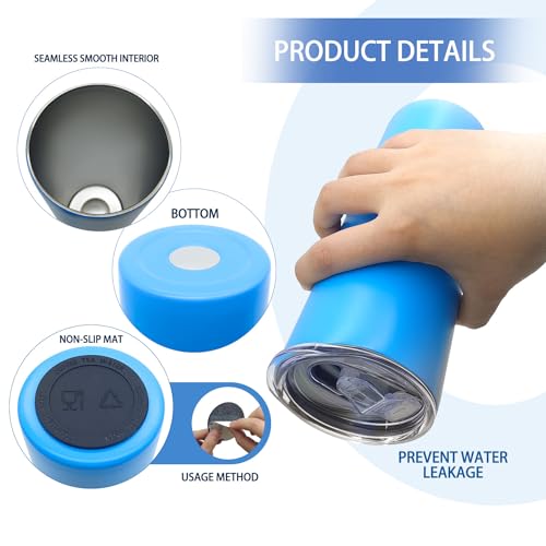 12 Pack Stainless Steel Insulated Tumblers 20oz with Lids & Straws