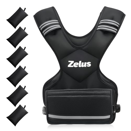 Black Adjustable Weighted Vest for Men Women 20-32 lb Fitness & Training