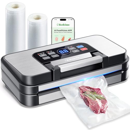 Beelicious Pro Stainless Steel 95Kpa Dual-Pump Food Vacuum Sealer with Double Heat Seal
