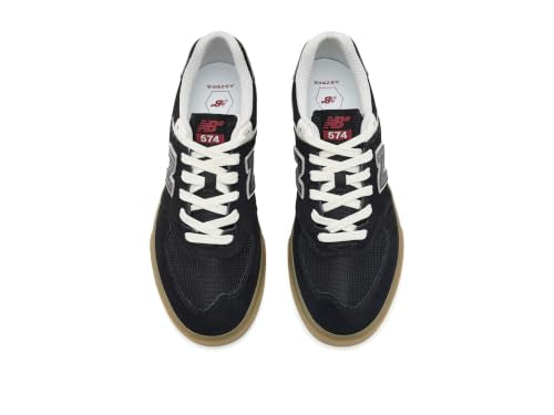 New Balance 574 Vulcanized Sneakers Unisex Wide Fit Black/White 11.5 Women / 10 Men