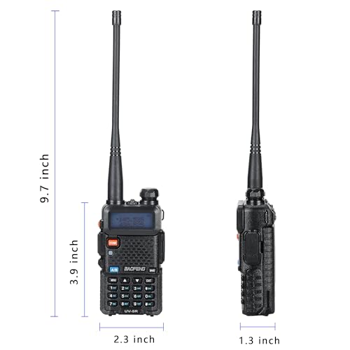 Baofeng UV-5R Dual Band Ham Radio Walkie Talkies 5W 1800mAh 6 Way Charger