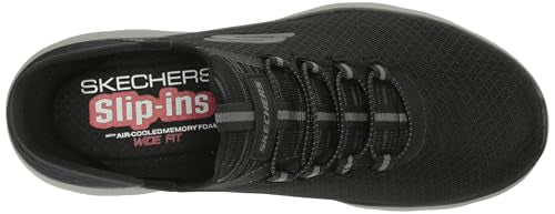 Skechers Men's Summits High Range Slip-In Shoes Black/Charcoal Size 10 - Lightweight & Cushioned