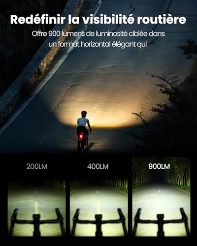 MagicShine Hori 900 & SEEMEE 50 V2.0 Bike Light Set with Wireless Remote, Waterproof Front & Rear Lights for Night Riding