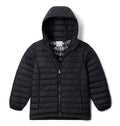 Kids Powder Lite II Hooded Jacket - Medium Black - Lightweight & Warm Columbia Outerwear