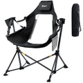 Outdoor Hammock Camping Chair Heavy Duty 400lbs with Mesh Seat & Adjustable Recline - Black Variation 1