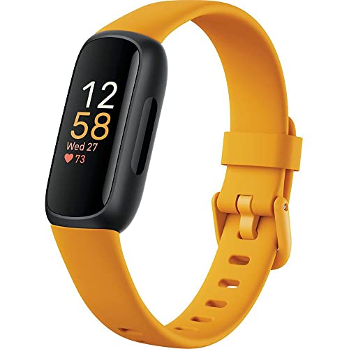 Fitbit Inspire 3 Fitness Tracker with Stress & Sleep Monitoring - Morning Glow/Black