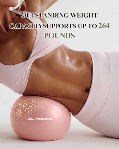 Pink 7-8 Inch Pilates Exercise Ball with Pump for Core & Rehab - Small Fitness Ball