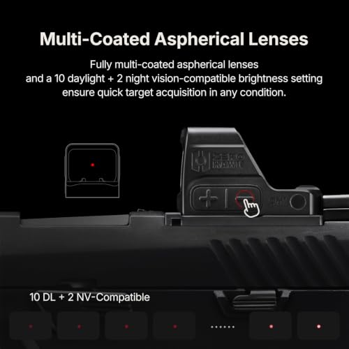 ZEROHAWK OM1 Red Dot Sight 2 & 32 MOA Open Micro Pistol Sight