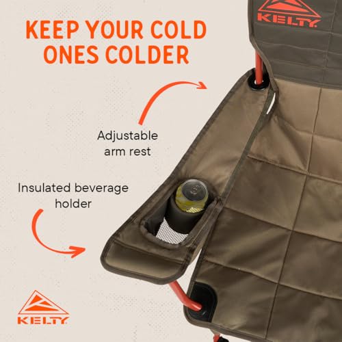 Kelty Essential Camping Chair Bungee Cord / Beluga - Portable Folding Seat for Festivals, Beach, Tailgating