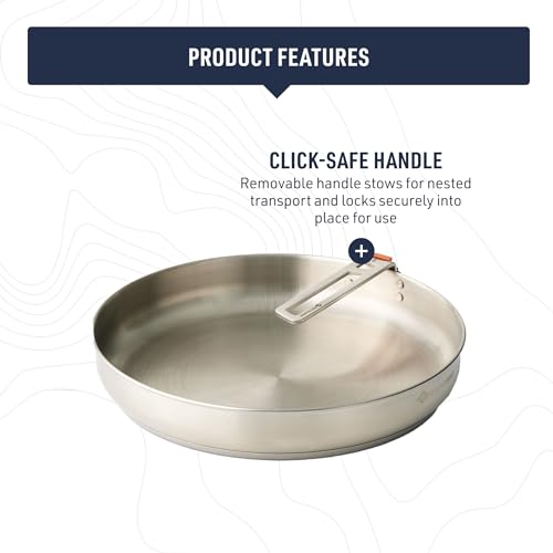 Sea to Summit Detour 10-Inch Stainless Steel Camping Pan with Reversible Handle
