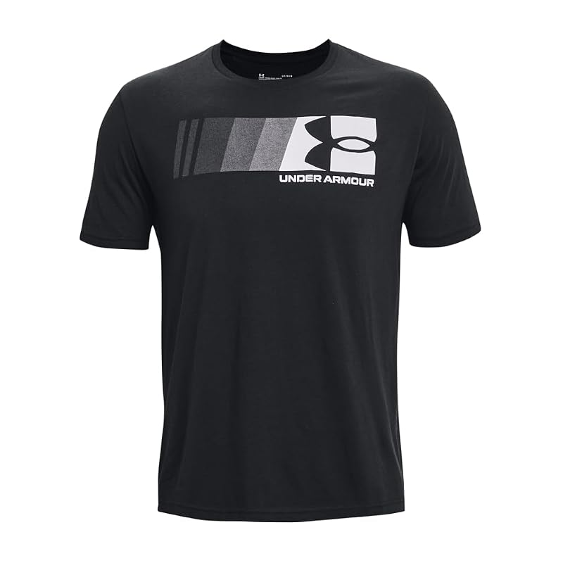 Under Armour Men’s Fast Left Chest Short Sleeve T Shirt – Black / White, Large