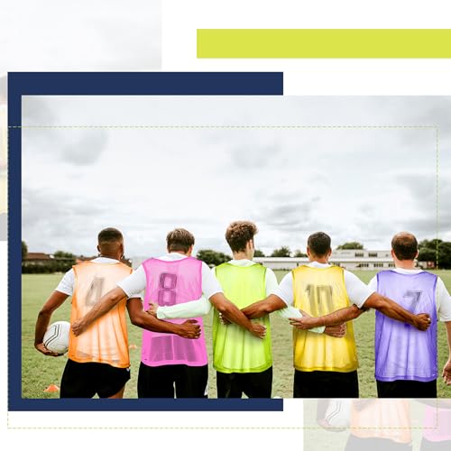 Youth Nylon Mesh Practice Pinnies for Sports - Green, Dark Blue, Orange, Pink, Yellow, S / Youth / 72