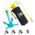 Blue Folding Kayak Anchor Kit 3.5lb with Rope Buoy for Fishing & Water Sports