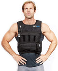Weighted Vest 20-40 lbs with Shoulder Pads Adjustable Fitness Equipment for Men & Women - Black