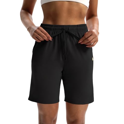 Women's Bermuda Shorts 7 Inch with Pockets - X-Large Black