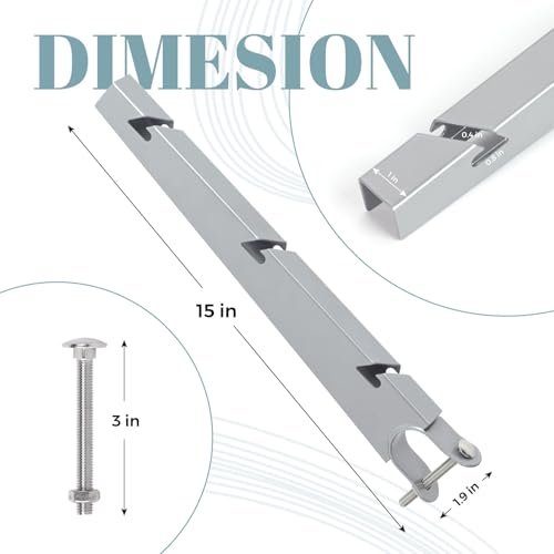 10 Pack 1-3/8 Inch Chain Link Fence Barbed Wire Extension Arms - Silver, Adjustable