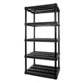 Plano Heavy Duty Plastic Storage Shelves 5-Shelf 1000lb Capacity - Garage, Pantry, Office, Closet