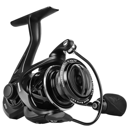 KastKing Zephyr 500 Spinning Fishing Reel - Black, 5.2:1 Gear Ratio, Ultralight