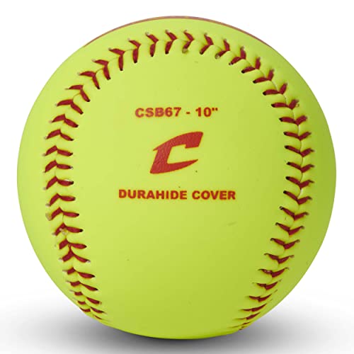 Softballs 10 Inch with Durahide Cover - Indoor & T-Ball Practice, 12 Pack