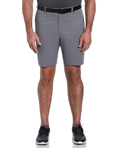 Golf Shorts Men 9-Inch Flat Front Active Waistband - Size 32 / Quiet Shade