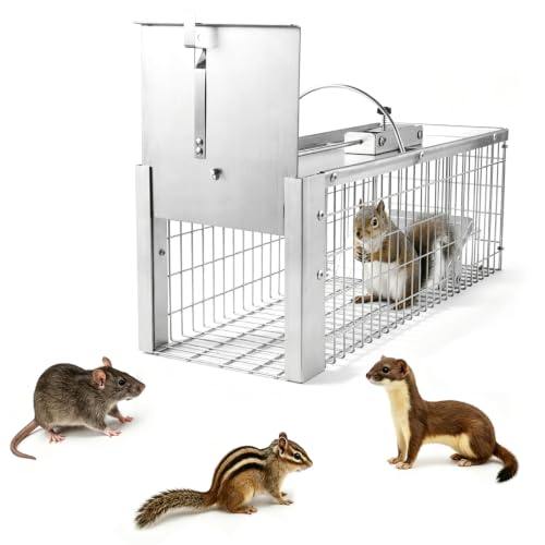 Live Animal Cage Trap for Rodents and Small Pests - Humane Catch and Release