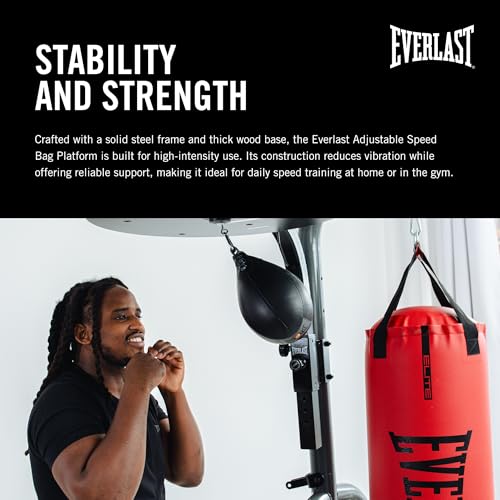 Everlast Adjustable Speed Bag Platform - Heavy-Duty Boxing Training Equipment