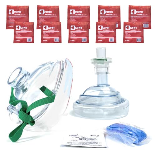 WNL Products Rescue Mask Kit 10 Pack for CPR Training & First Aid