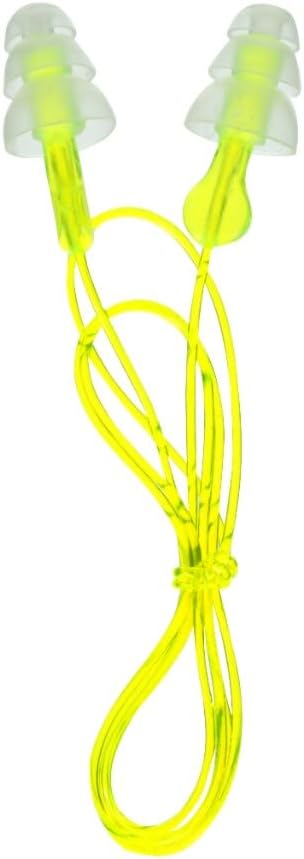 Peltor Sport Tri-Flange Earplugs - Comfortable Noise Reduction (NRR 26 dB) - 3 Pairs, Neon Yellow