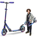 Outdoor Cruiser Foldable Kick Scooter for Kids Adults Blue & Black 8-Inch Wheels
