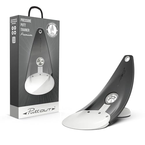PuttOUT Premium Pressure Putt Trainer - Stone / Single Golf Practice Aid
