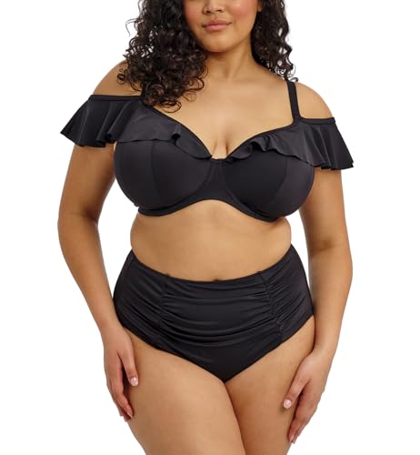 Elomi Women's Plain Sailing Underwire Plunge Bikini Top 34H Black