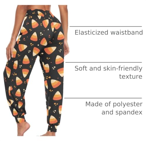 Boho Yoga Pants for Women Medium Multicolour High Waist Joggers for Workout & Lounge