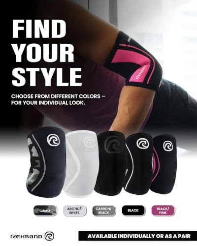 Elbow Support Compression Sleeve Large for Weightlifting - Rehband Neoprene