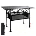 Damei Century Large Black Folding Camping Table 46.45x25.6in Adjustable Height