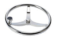 Stainless Steel Boat Steering Wheel 13.5 Inch 3 Spoke Marine Helm with Turning Knob