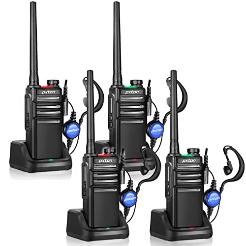 Long Range Walkie Talkies 4 Pack for Adults with Headphones - GMRS Two-Way Radio