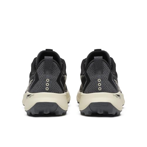 Saucony Peregrine 15 Trail Running Shoes 9 Wide Black Pearl - Neutral Cushioning, Lightweight, Durable