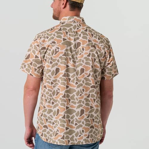 Men's Performance Western Shirt Large Venado Camo - Pearl Snap Quick Dry Stretch