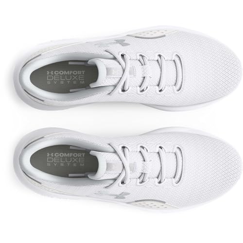 Under Armour Women's Charged Surge 4 Running Shoes - White/Distant Gray/Silver, Size 10