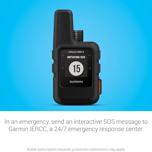 Garmin inReach Mini 2 Satellite Communicator Black – Two-Way Messaging & Interactive SOS
