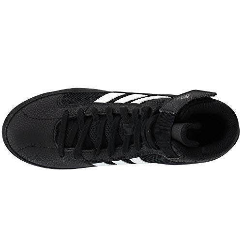 adidas Men's HVC 2 Wrestling Shoes 9.5 Black White - Athletic Wrestling Footwear