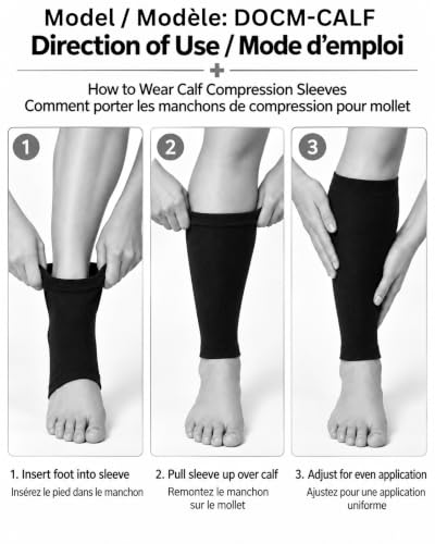 Calf Compression Sleeve 20-30 mmHg for Men & Women, 2X-Large Pink & White