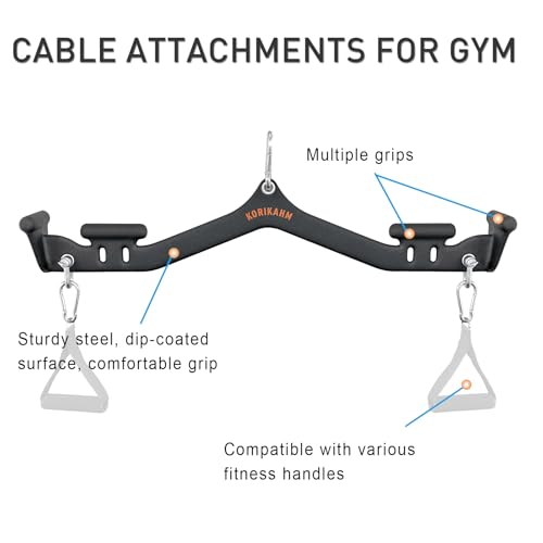 KORIKAHM KOR05 Multi-Grip LAT Pulldown Bar for Back & Tricep Training
