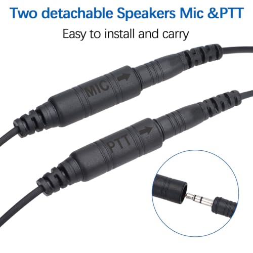 Rugged Helmet Headset with Microphone for Two-Way Radio Communication